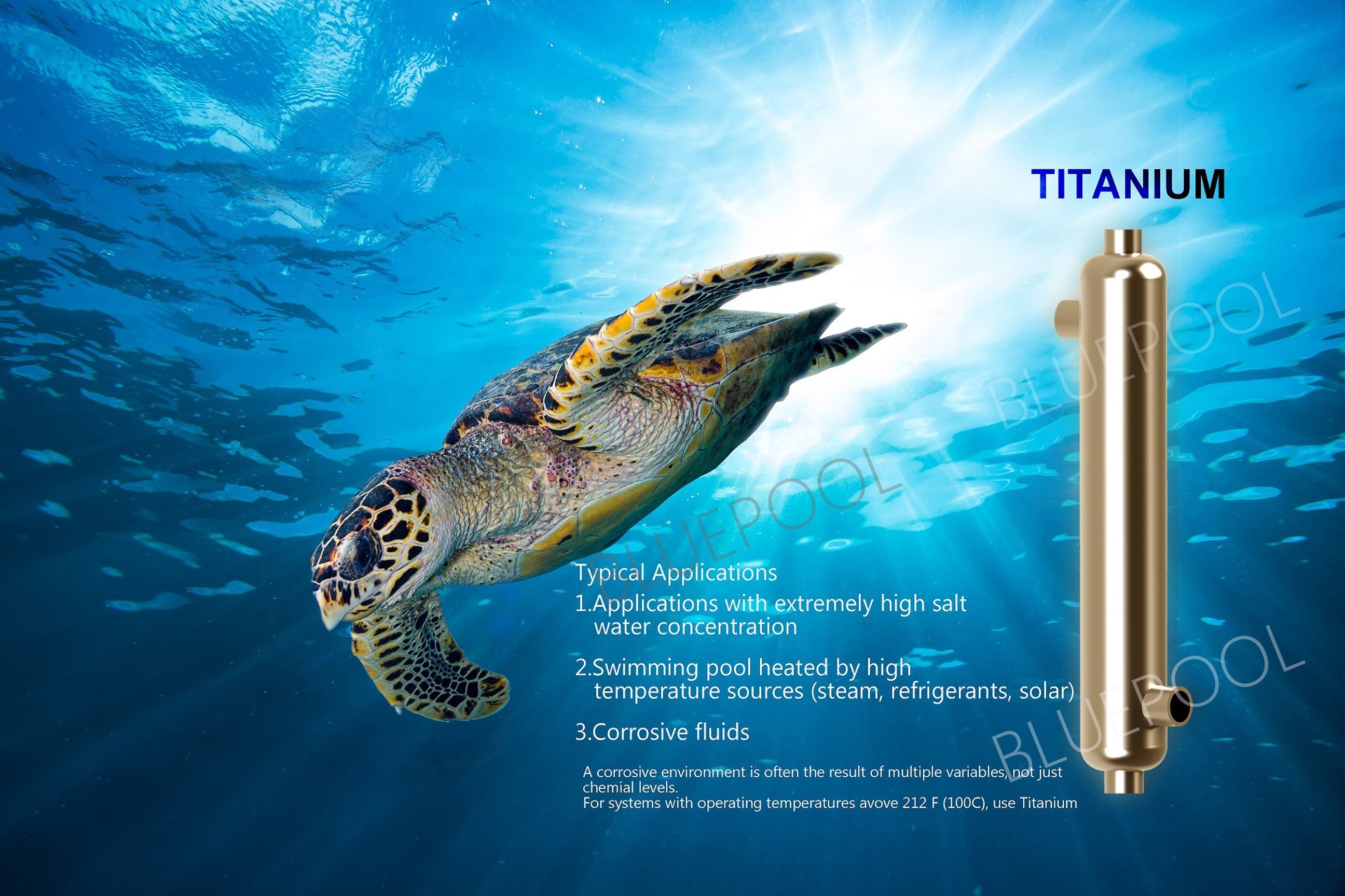 600,000 BTU Titanium Tube u0026 Shell Heat Exchanger for Saltwater Pools/Spa os  - The Log Boiler